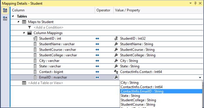 Creating Table Mapping